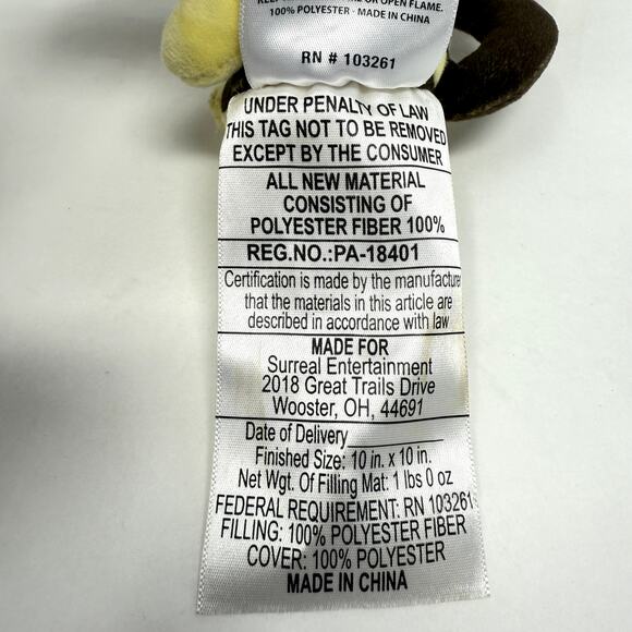 Nickelodeon Kids Avatar The Last Airbender Momo Stuffed Animal Soft Plush Toy - Picture 8 of 8